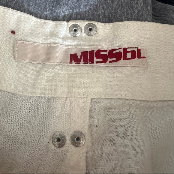 Miss Sixty Y2K Vintage White Cargo Linen Jogger Pants - Picture 11 of 12